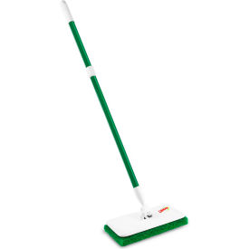 Wall/Floor Scrubber With Extendable Handle, 10-3/4 x 5-1/4, Green/White