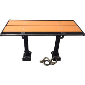 Prisoner Bench 5-ft. Composite Lumber Seating with Steel Frame, Without Backrest - Cedar