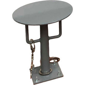Prisoner Restraint Stool - 12" x 19" - Powder Coated Gray