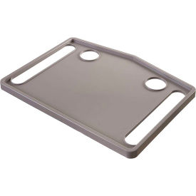 Walker Tray with Two Recessed Cup Holders, Gray