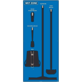 Wet Zone Shadow Board, Blue/Black, 68 X 30