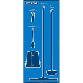Wet Zone Shadow Board, Blue/Blue, 68 X 30, Acrylic - SB115FG