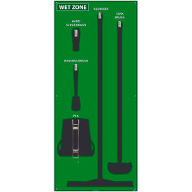 Wet Zone Shadow Board, Green/Black, 68 X 30, Acrylic - SB120FG