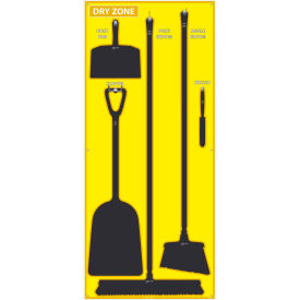 Dry Zone Shadow Board, Yellow/Black, 68 X 30, Acrylic - SB140FG