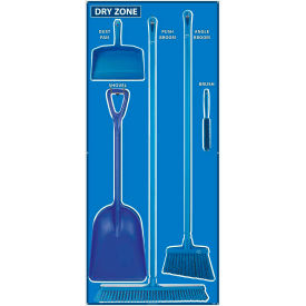 Dry Zone Shadow Board Combo Kit, Blue/Blue,68 X 30, Aluminum