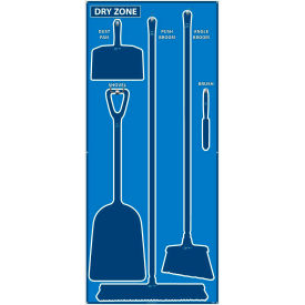 Dry Zone Shadow Board, Blue/Blue,68 X 30, Aluminum - SB131AL