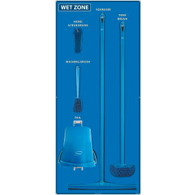 Wet Zone Shadow Board Combo Kit, Blue/Black, 68 X 30, Aluminum