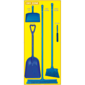 Dry Zone Shadow Board Combo Kit, Yellow/Blue, 68 X 30, Alum Composite Panel