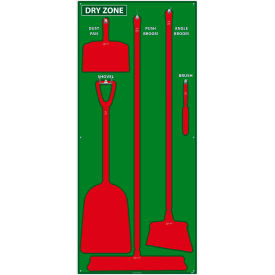 Dry Zone Shadow Board, Green/Red, 68 X 30, Acrylic - SB134FG