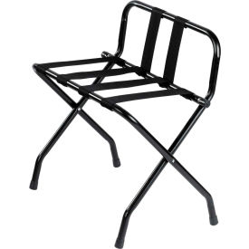 Powder Coat Black Finish Luggage Rack with Backrest
