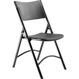 Heavy Duty Plastic Folding Chair - Black - Pack of 4