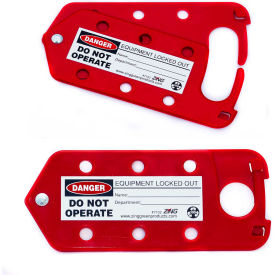 RecycLockout Lockout Tagout Hasp and Tag Combination, Recycled Plastic