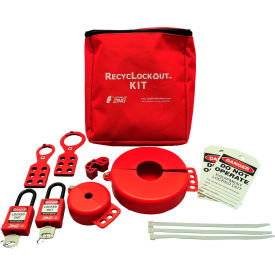 RecycLockout Lockout Tagout Kit, 12 Component, Valve Lockout