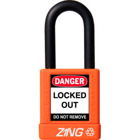 RecycLock Safety Padlock, Keyed Alike, 1-1/2" Shackle, 1-3/4" Body, Orange