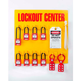 RecycLockout Lockout Station, 8 Padlock, Stocked