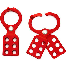 RecycLockout Lockout Tagout Hasp, 1" Steel with Tabs, 7106