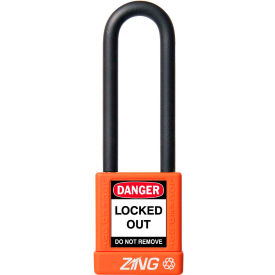 RecycLock Safety Padlock, Keyed Alike, 3" Shackle, 1-3/4" Body, Orange, 7059