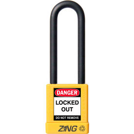 RecycLock Safety Padlock, Keyed Alike, 3" Shackle, 1-3/4" Body, Yellow, 7055