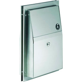 Partition Mounted Napkin Disposal, Stainless Steel