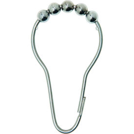 3-1/4" Shower Curtain Hook With Rollers, Stainless Steel - 9540-000000