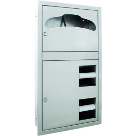 Recessed Toilet Paper/Seat Covers Dispenser, 1000 Seat Covers