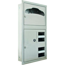 Recessed Toilet Paper/Seat Covers Dispenser, 250 Seat Covers - 5912-000000
