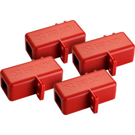 BatteryBlock Cable Lockout-Small; 24 PK, ABS Plastic, Red, 1/4' Cable Length
