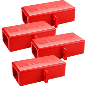 BatteryBlock Cable Lockout-Large; 24 PK, ABS Plastic, Red, 1/4' Cable Length