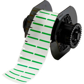 B-494 Color Polyester Labels 0.375"H x 1"W Green/White, 1500/Roll