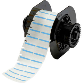 Color Polyester Labels 0.375"H x 1"W Blue/White, 1500/Roll