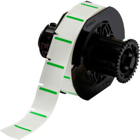 B-494 Color Polyester Labels 1"H x 1"W Green/White, 1500/Roll