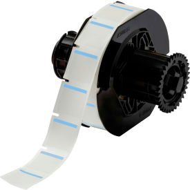 B-494 Color Polyester Labels 1"H x 1"W Blue/White, 1500/Roll