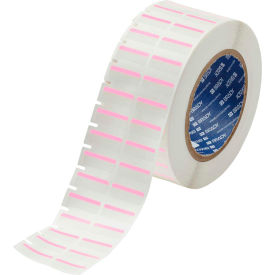 Color Polyester Labels 0.375"H x 1"W Pink/White, 3000/Roll
