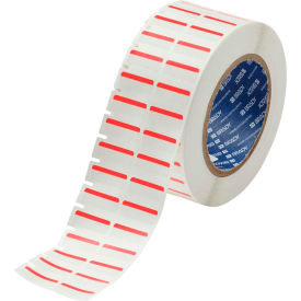 Color Polyester Labels 0.375"H x 1"W Red/White, 3000/Roll