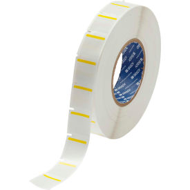 THT-179-494-YL Color Polyester Labels 1"H x 1"W White/Yellow, 3000/Roll