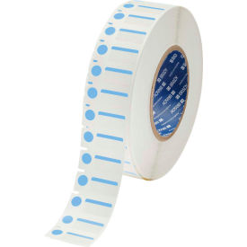 THT-250-494-BL Color Polyester Labels 0.5"H x 1"W Blue/White, 3000/Roll