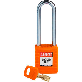 SafeKey Lockout Padlock Nylon 3" Steel Shackle Keyed Different