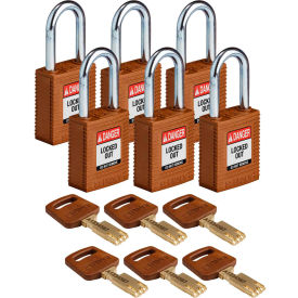 SafeKey Lockout Padlock Nylon 1.5" Steel Shackle Keyed Alike