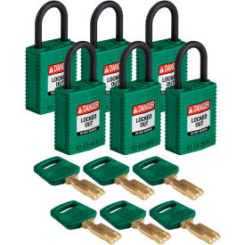 SafeKey Lockout Padlock Nylon 1" Plastic Shackle Keyed Alike