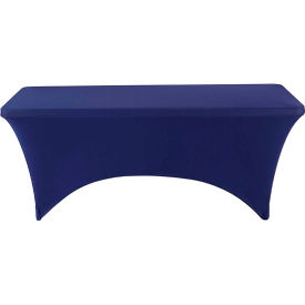 Stretch Fabric Table Cover, 8', Blue