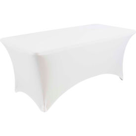 Stretch Fabric Table Cover, 6', White