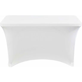 Iceberg Stretch Fabric Table Cover, 4', White