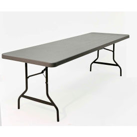 Iceberg Plastic Folding Table, 30" x 96", Charcoal
