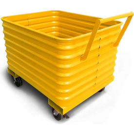Rolling Push Cart Hopper - Yellow - 40" x 48" x 24" - 4000lb Capacity