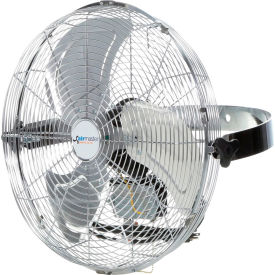 12" Workstation Fan with Yoke Mount, Open Drip Proof Motor, 1,855 CFM, 1/16 HP