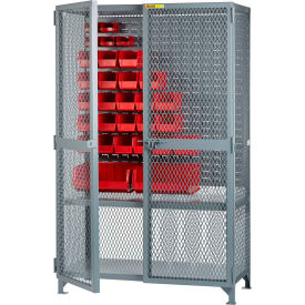 Welded Storage Locker, Louvered Panel, 60"W x 24"D x 78"H, Gray, Assembled