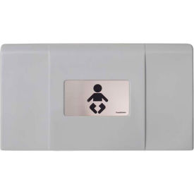 Horizontal Baby Changing Table, Gray/Stainless, 350lb Cap, Surface