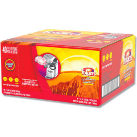 Coffee Filter Packs, 100% Colombian, 1.4 oz Pack, 40/Carton