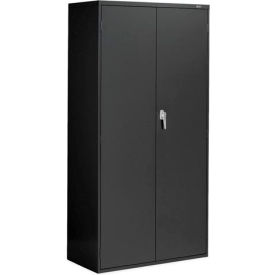 9300 Series Storage Cabinet, Lever Handle, 36"W x 18"D x 72"H, Black, Assembled