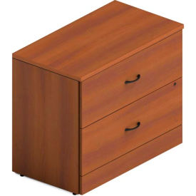 36"W 2 Drawer Lateral File Cabinet, Brown